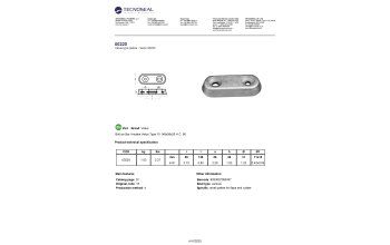 Bolt-on Bar Anodes Vetus Type  15 150x60x25 H.C. 80 - 00220 3 - 00220