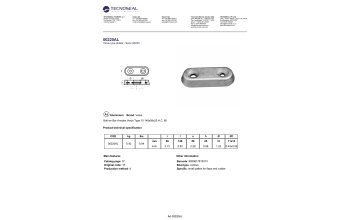 Bolt-on Bar Anodes Vetus Type 15 150x60x25 H.C. 80 - 00220al - 00220AL