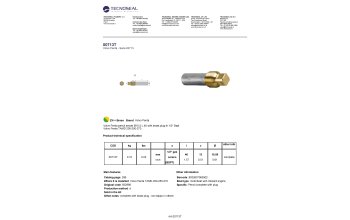 Volvo Penta pencil anode &Oslash;15,5 L.40  plug th.1/2'' Bspt - 00713t 1 - 00713T