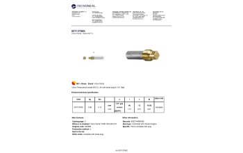 Volvo Penta pencil anode &Oslash;15,5 L.40  plug th.1/2'' Bspt - 00713tmg - 00713TMG