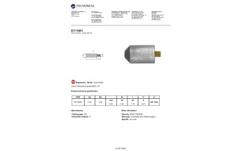 Volvo Penta pencil anode &Oslash;26 L.44 - 00716mg - 00716MG