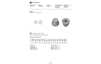 Sidepower - Sleipner propeller nut SP30/40   &Oslash;26 H.20 - 01050 - 01050